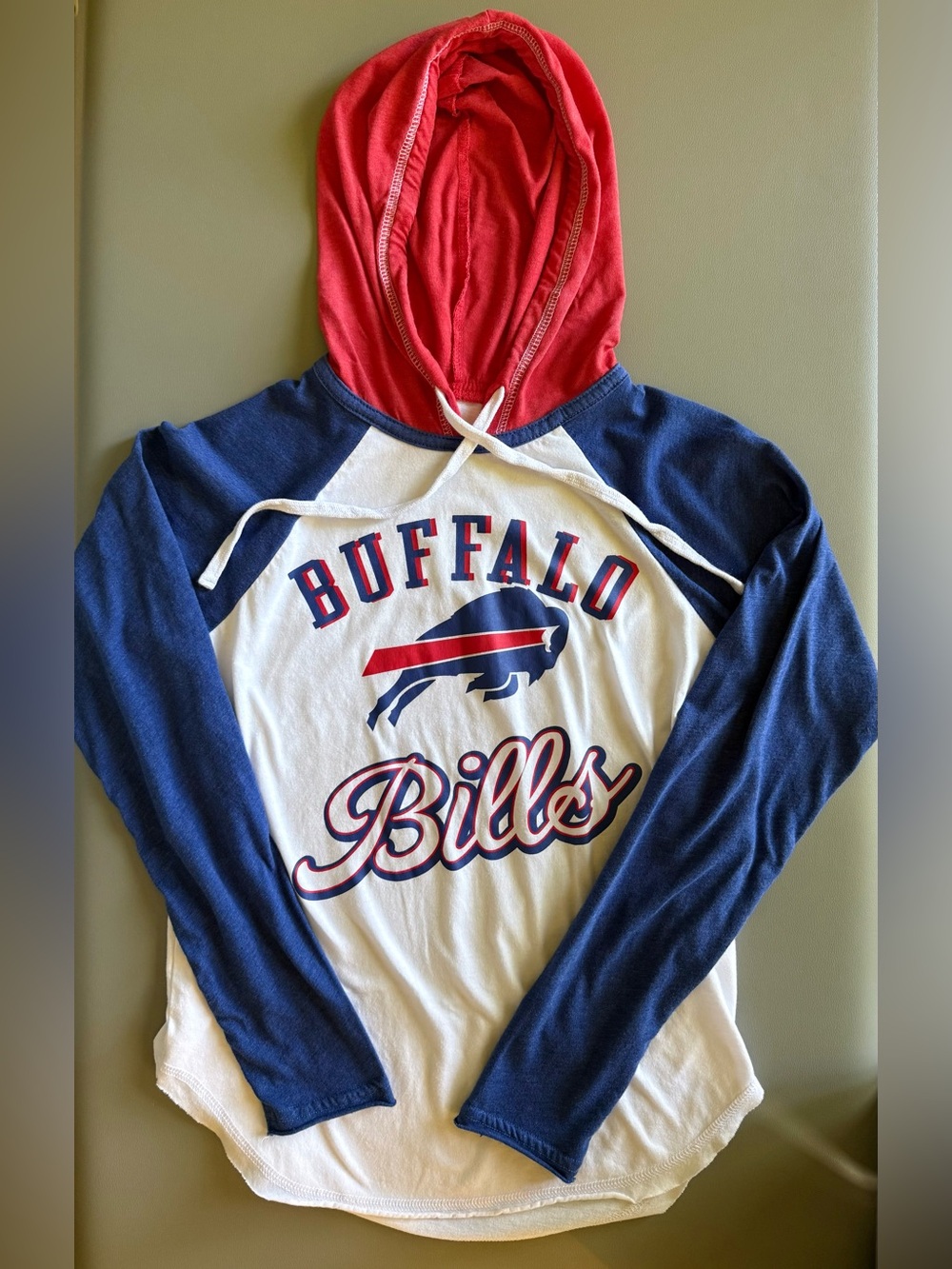 G III 4her by Carl Banks Buffalo Bills Long Sleeve Hoodie Tee XS